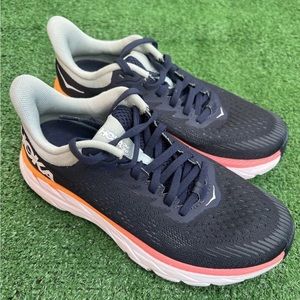 HOKA ONE ONE Clifton 7 Shoes Black Iris/Blue Haze BIBH Women’s size 5 pre-owned